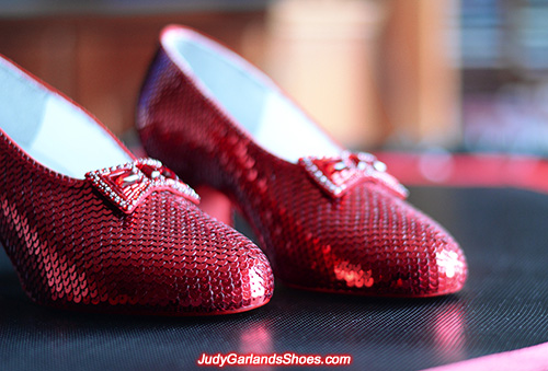 Hand-sewn ruby slippers made in March, 2021