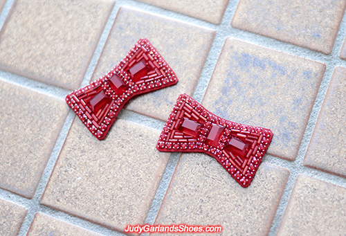 Hand-sewn bows for size 5B ruby slippers