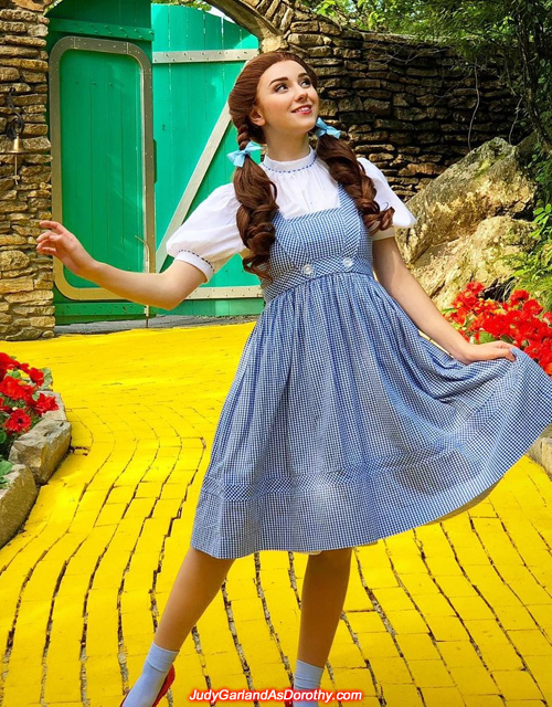 Judy Garland as Dorothy's beautiful dress