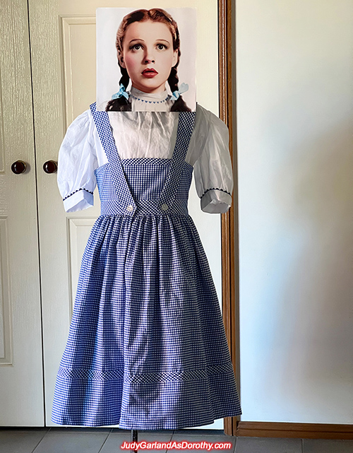 Judy Garland as Dorothy's dress