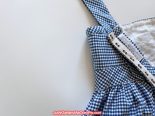 Judy Garland as Dorothy's dress