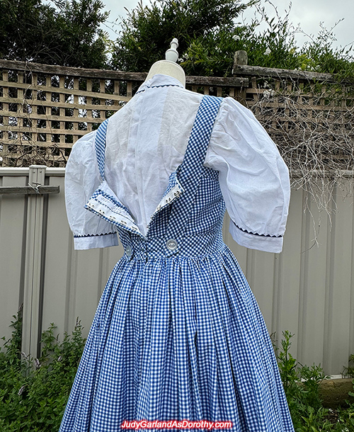 Judy Garland as Dorothy's gingham dress