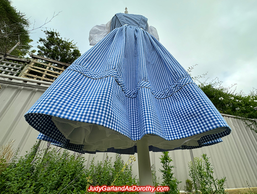 Judy Garland as Dorothy's gingham dress