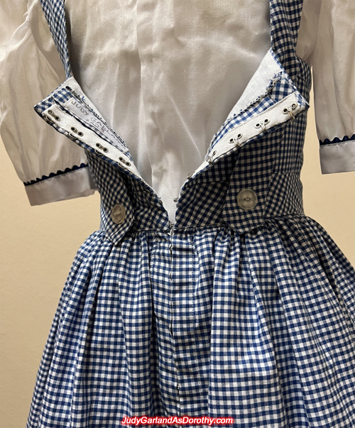 Judy Garland as Dorothy's gingham pinafore dress