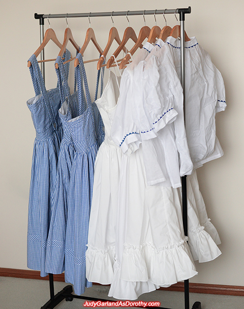 Judy Garland's outfit hanging on clothes rack