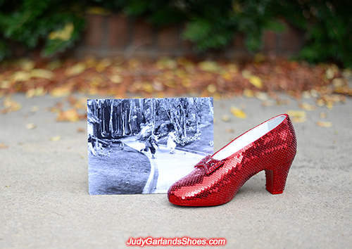 Judy Garland's sequined size 5B right shoe