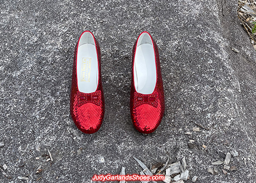 Judy Garland's size 5B hand-sewn ruby slippers