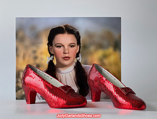 Judy Garland's size 5B hand-sewn ruby slippers