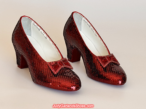 Size 5B hand-sewn burgundy ruby slippers