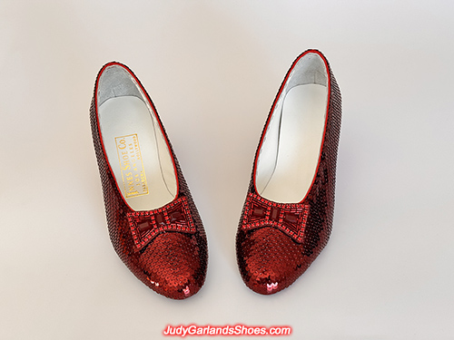 Size 5B hand-sewn burgundy ruby slippers