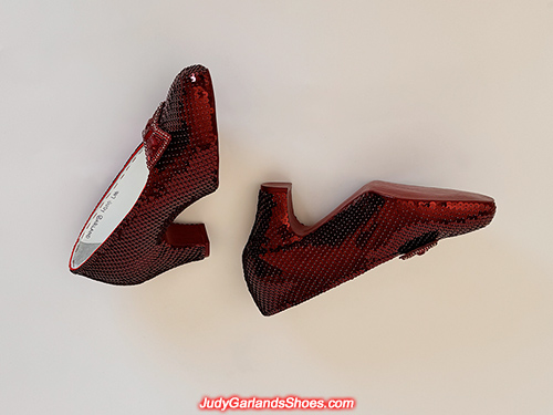 Size 5B hand-sewn burgundy ruby slippers