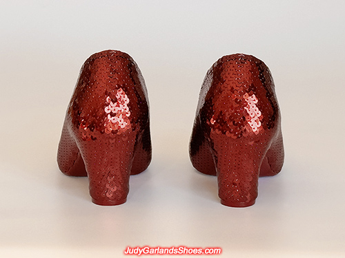 Size 5B hand-sewn burgundy ruby slippers