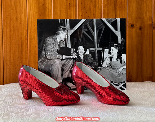 Size 5B hand-sewn ruby slippers almost finished