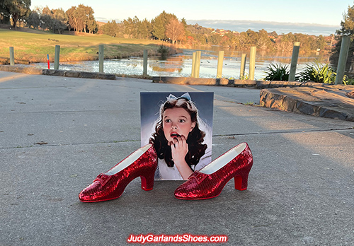 Size 5B hand-sewn ruby slippers made in June, 2022