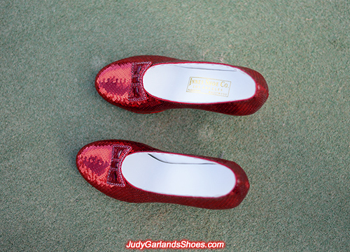 Size 5B hand-sewn ruby slippers made in June, 2022