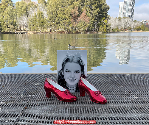 Size 5B hand-sewn ruby slippers made in June, 2022