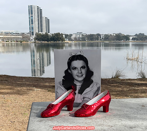 Size 5B hand-sewn ruby slippers made in June, 2022