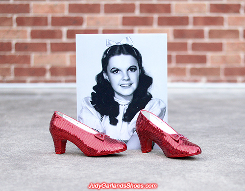 Size 5B hand-sewn ruby slippers made in March, 2022