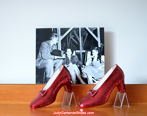 Size 5B hand-sewn ruby slippers made in March, 2022