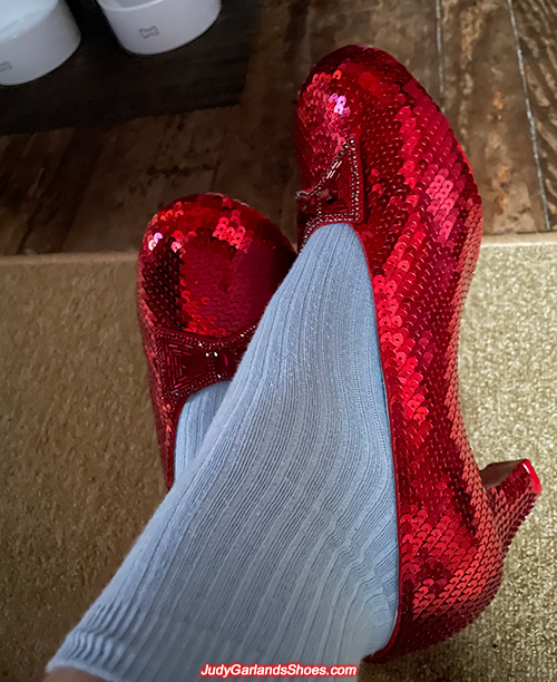 US men's size 10 hand-sewn ruby slippers