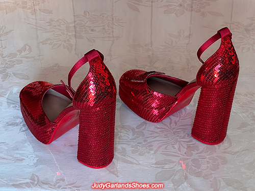US women's size 12 platform ruby slippers taking shape
