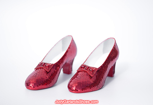 Wearable size 5B hand-sewn ruby slippers