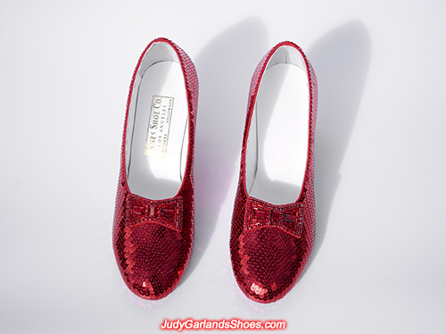 Wearable size 5B hand-sewn ruby slippers