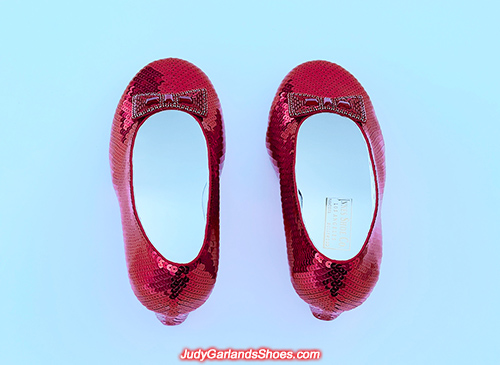 Wearable US men's size 10 hand-sewn ruby slippers