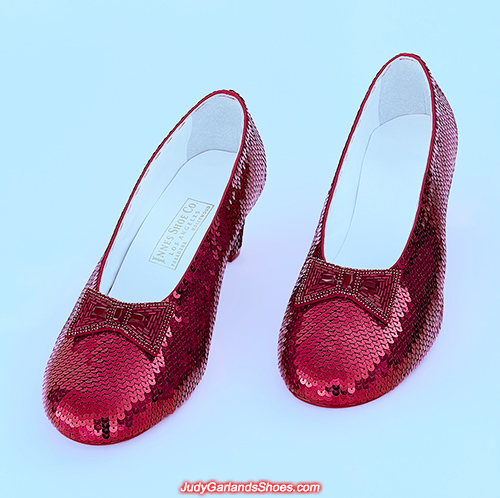 Wearable US men's size 10 hand-sewn ruby slippers